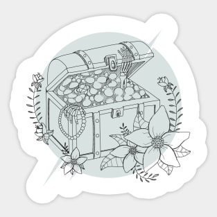 treasure charm - aesthetic drawing Sticker